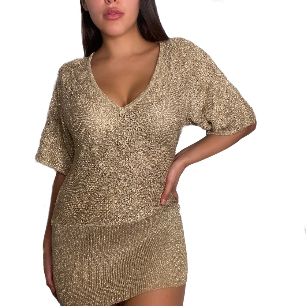 Gold Metallic Tunic
